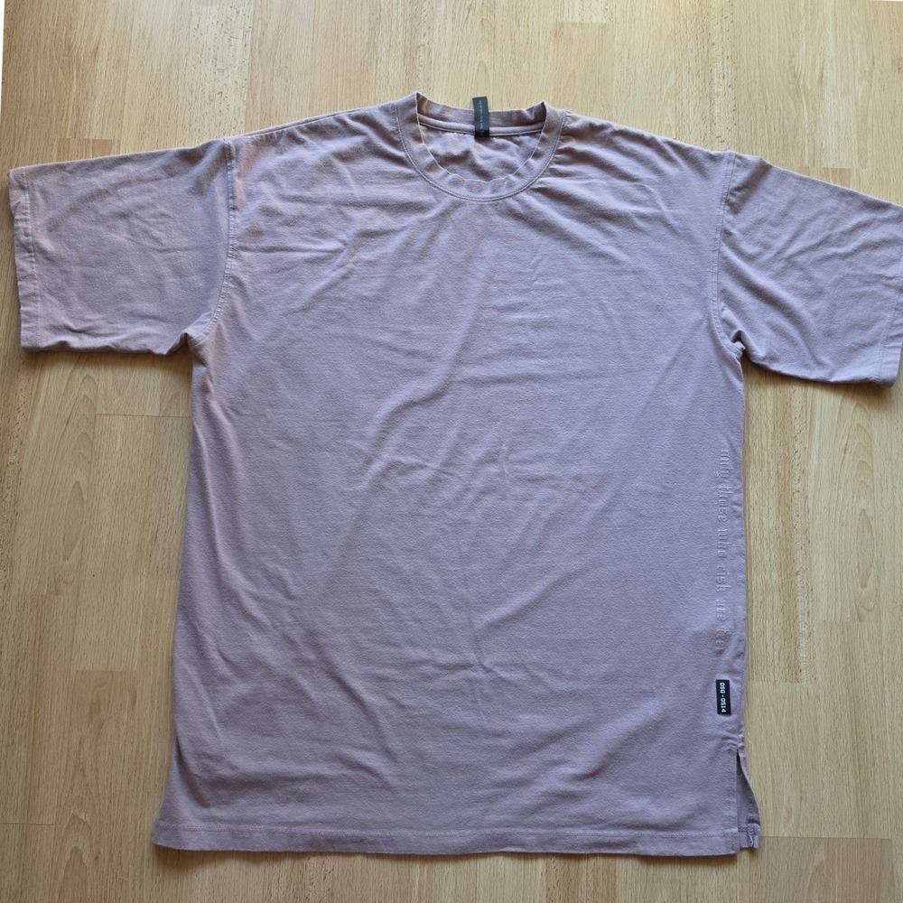 ASRV Mens DSG-0514 Essential Relaxed Tee Mauve Blush Cotton Spandex Size Medium